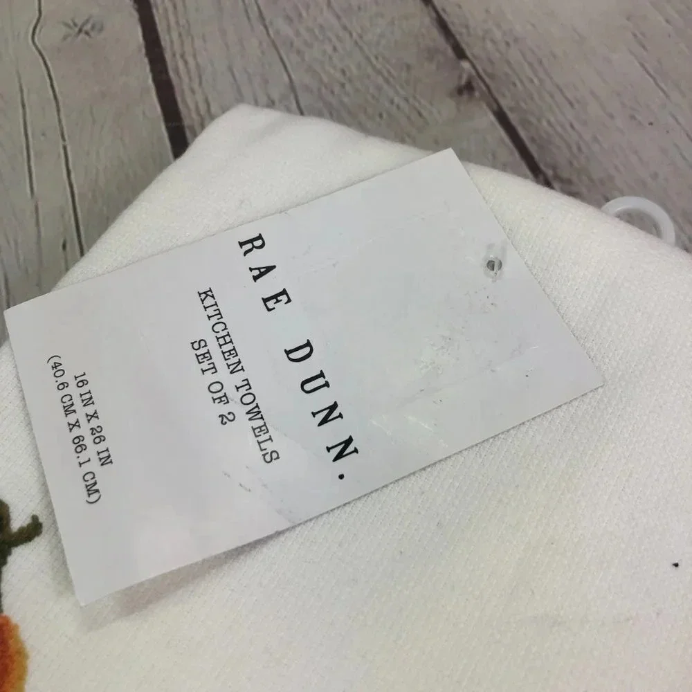 Rae Dunn happy harvest kitchen towels with pumpkins